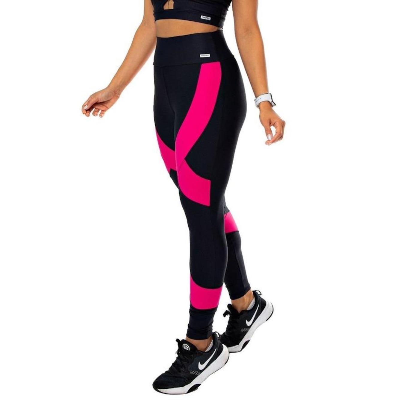 Calça Legging Hoopfit Cós Alto com Recortes - Feminina - Foto 4