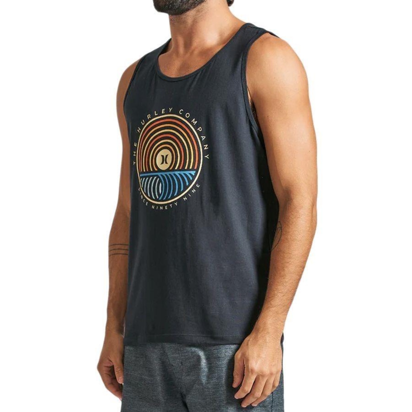 Camiseta Regata Hurley Silk Multi Circle - Masculina - Foto 2