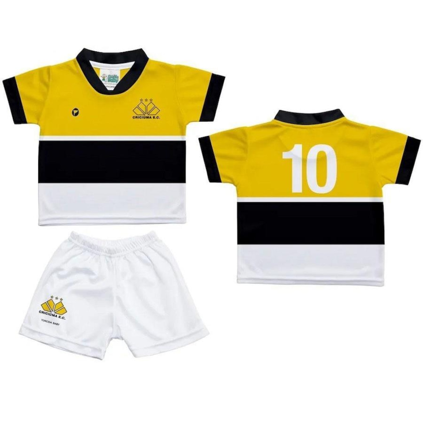 Kit Uniforme do Criciúma Torcida Baby Bebê 031S - Infantil - Foto 1