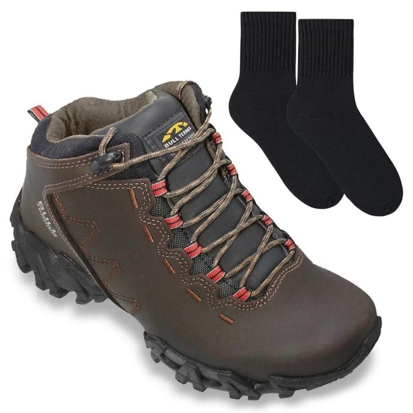 Bota Adventure Bull Terrier Ranger + Par de Meia - Masculina - Foto 1