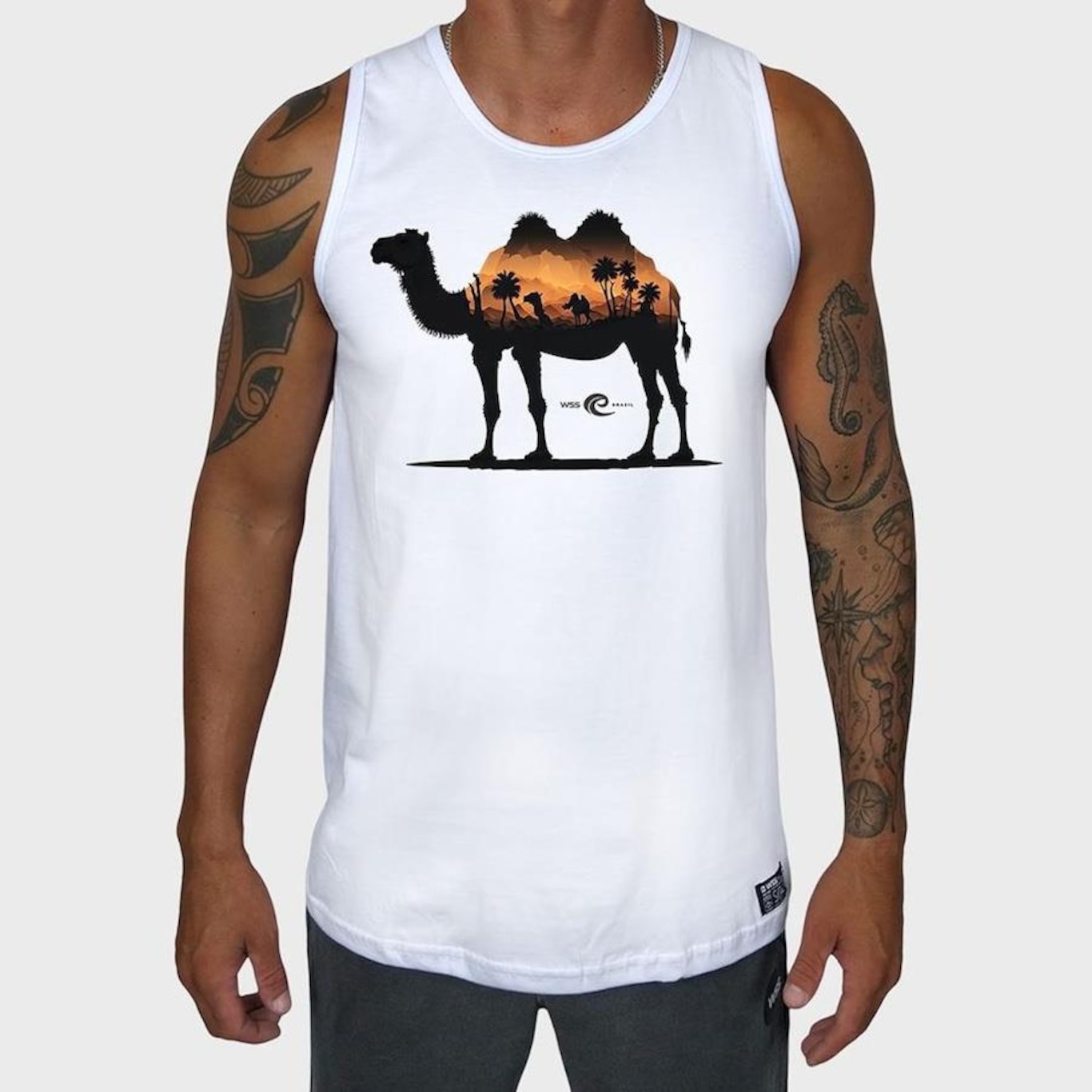 Camiseta Regata WSS Camel''''S Journey Prime - Masculina - Foto 1