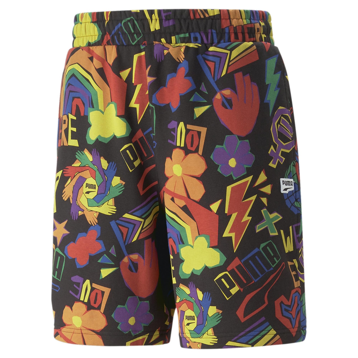 Shorts Puma Downtown Pride Terry Printed - Unissex - Foto 1