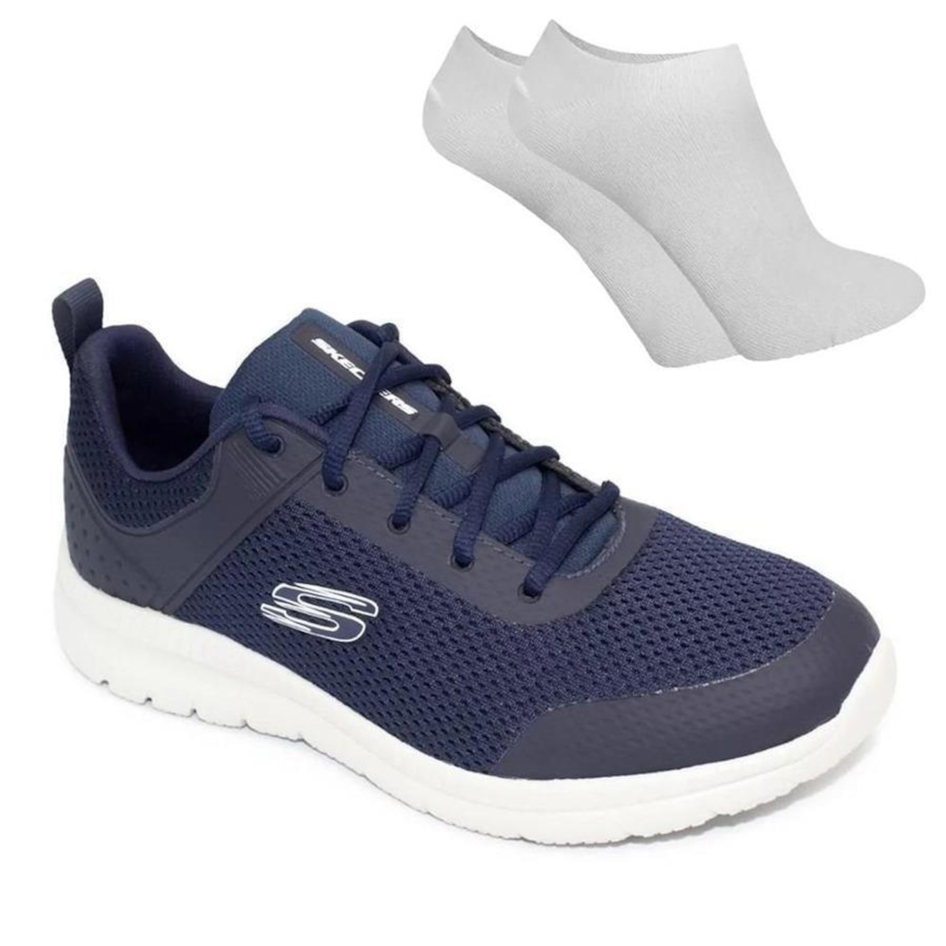 Tênis Skechers Bountiful + 1 Par de Meias - Masculino - Foto 1