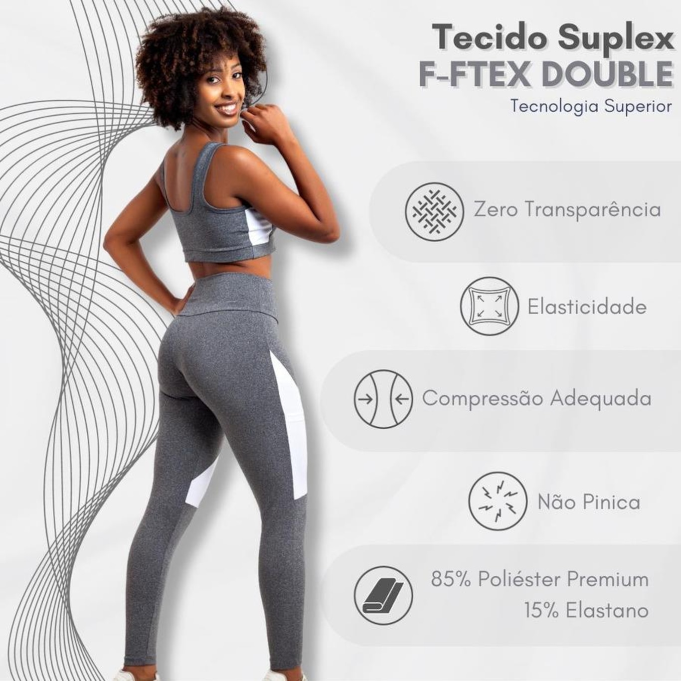 Calça Legging Academia Zero Transparencia com Bolso Viére - Foto 5