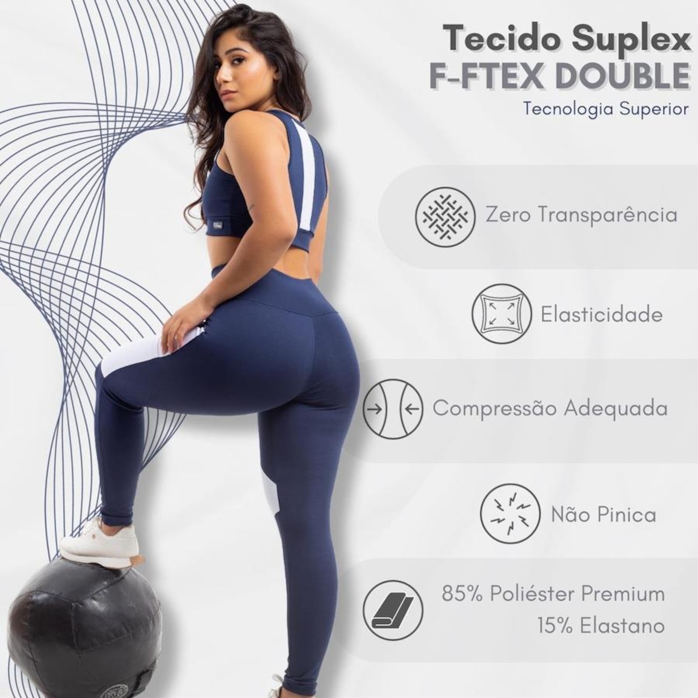 Calça Legging Academia Zero Transparencia com Bolso Viére - Foto 4