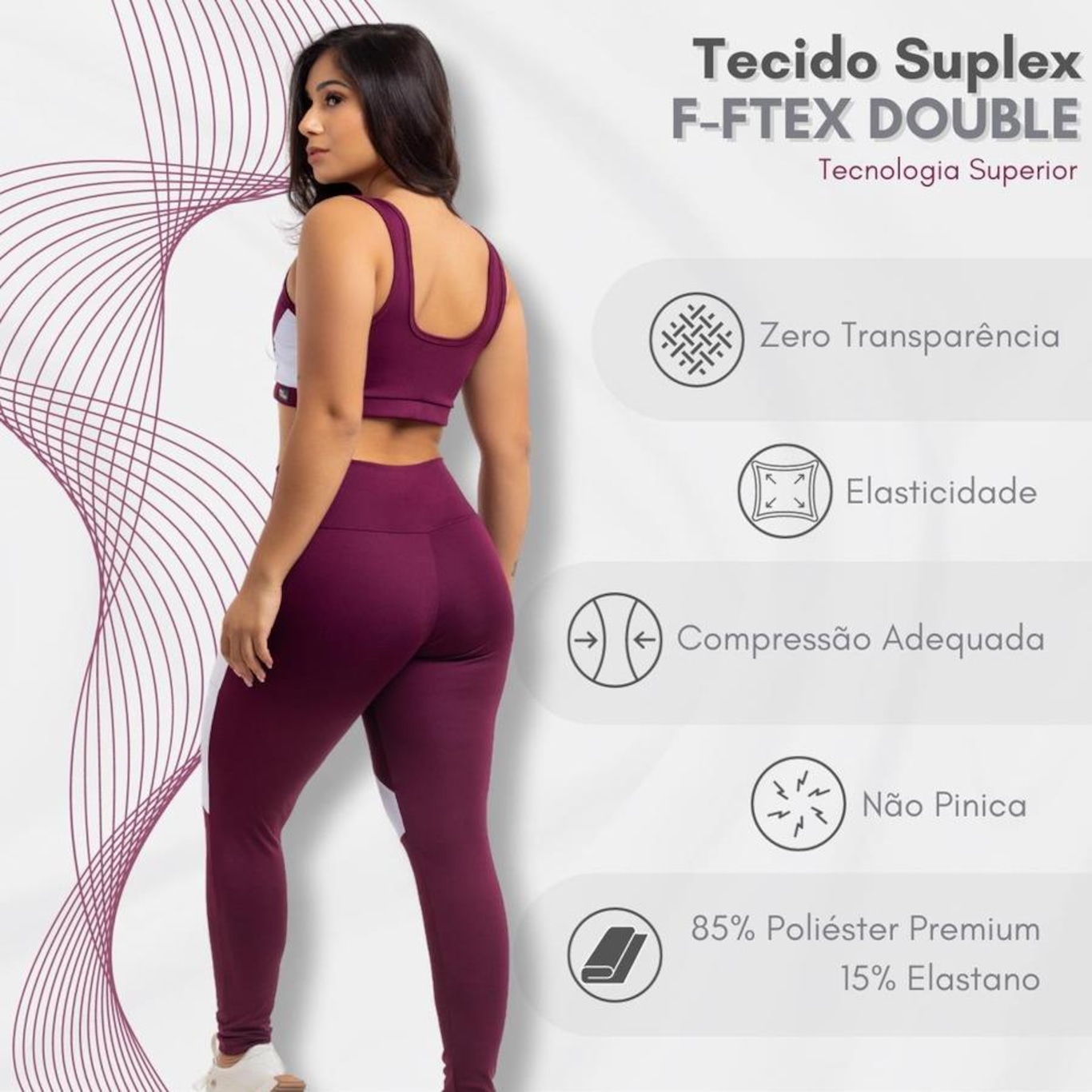 Calça Legging Academia Zero Transparencia com Bolso Viére - Foto 4