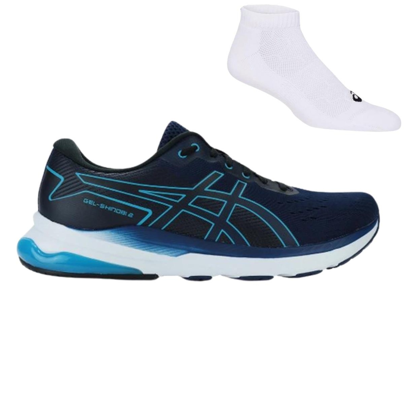 Kit Tênis Asics Gel-Shinobi 2 + Par de Meias - Masculino - Foto 1