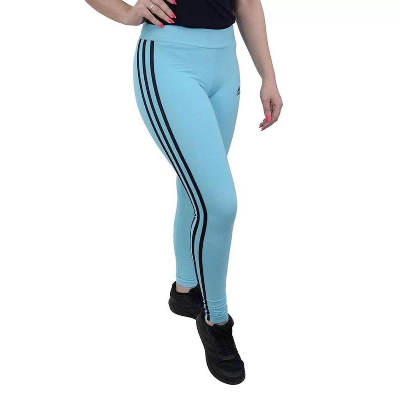 Calça Legging adidas 3 Stripes Feminina - Foto 2