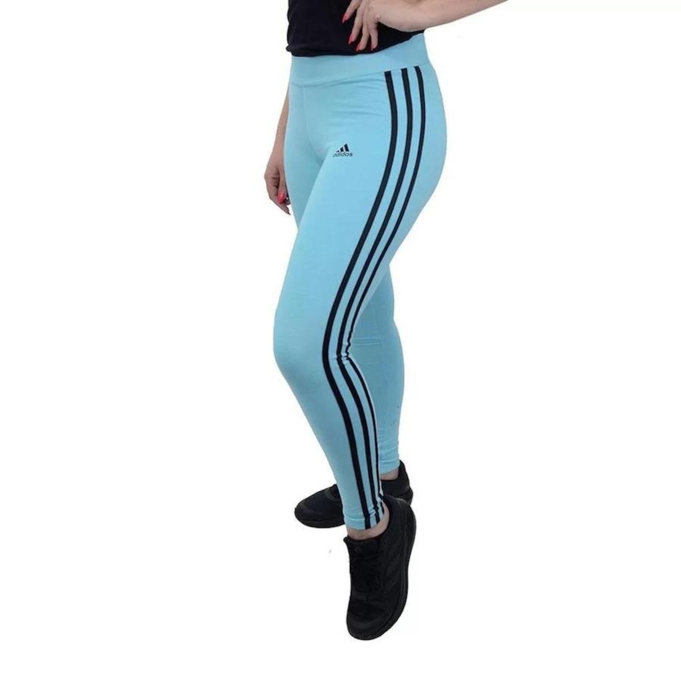 Calça Legging adidas 3 Stripes Feminina - Foto 3