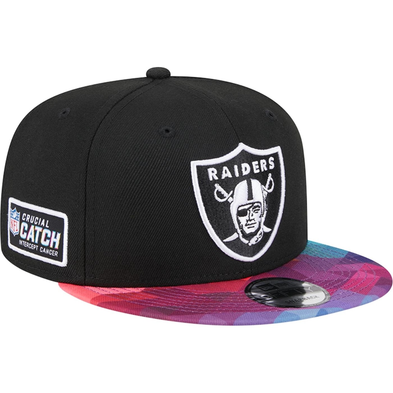 Boné Aba Reta New Era 9Fifty NFL Crucial Catch 2023 Las Vegas Raiders - Snapback - Masculino - Foto 1