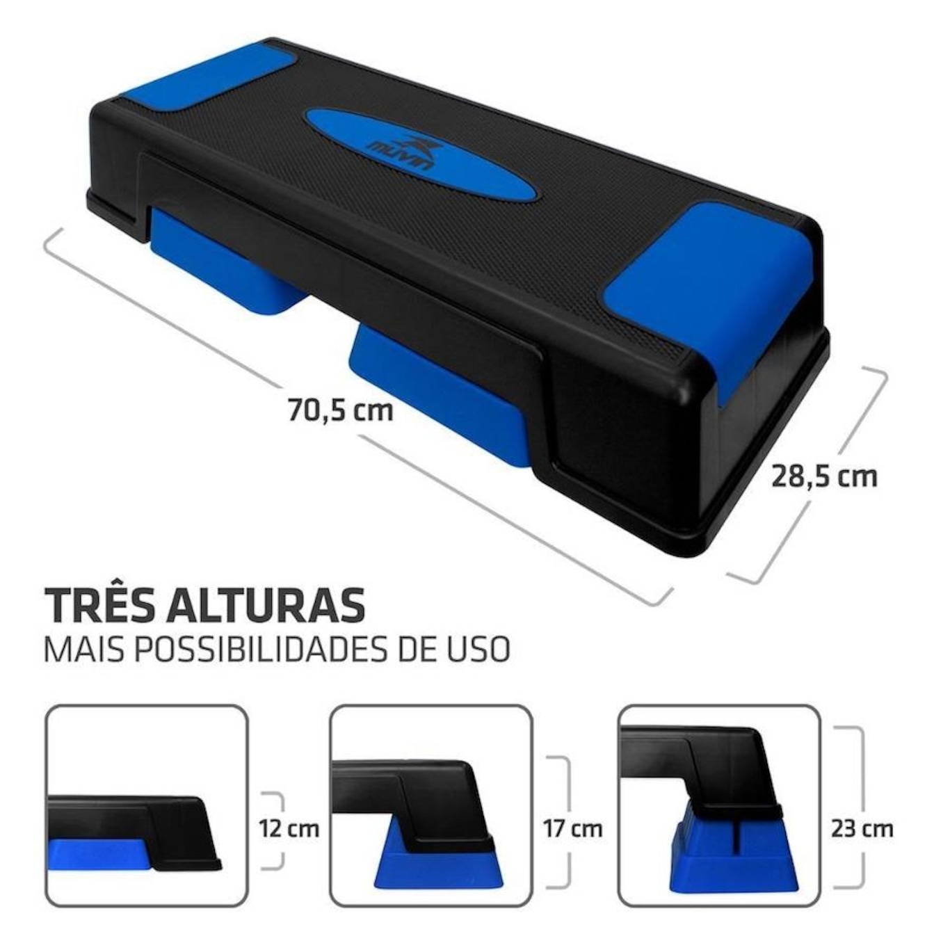Kit de Steps de Ginástica - 70,5cm X 28,5cm - 2 Unidades - Foto 3