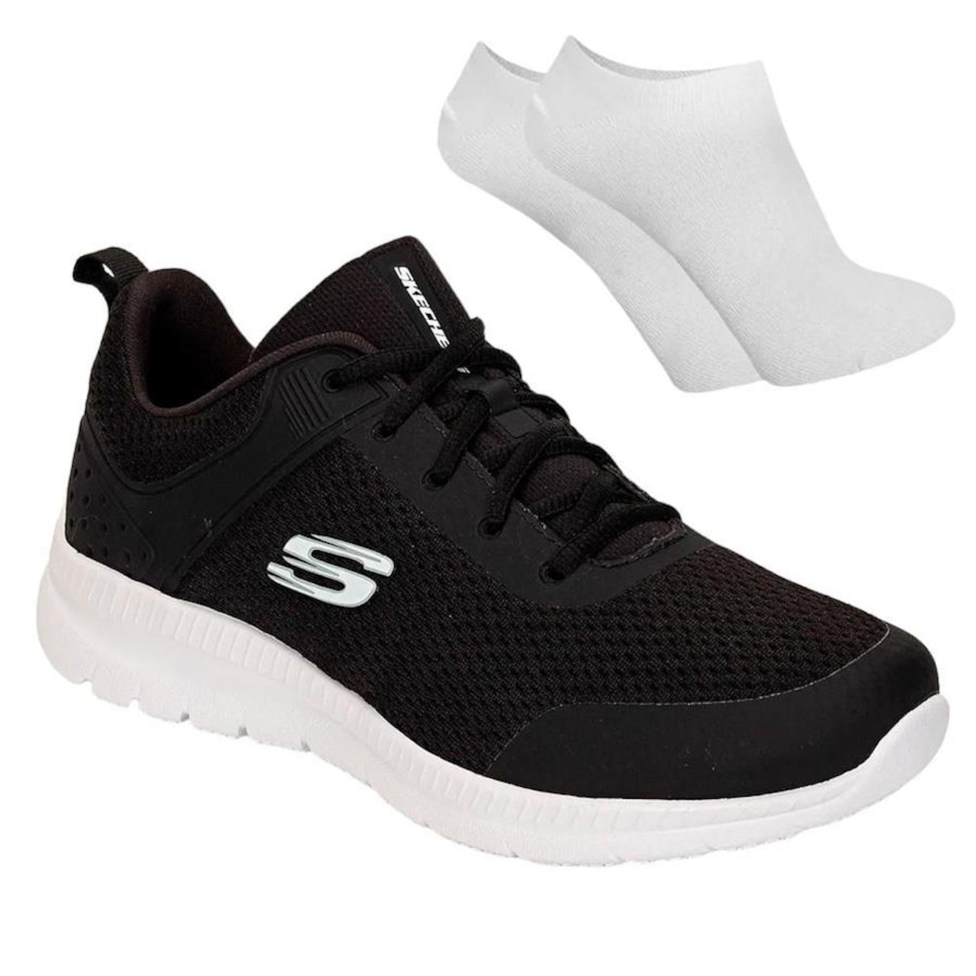 Kit Tênis Skechers Bountiful - Feminino + Par de Meia - Foto 1