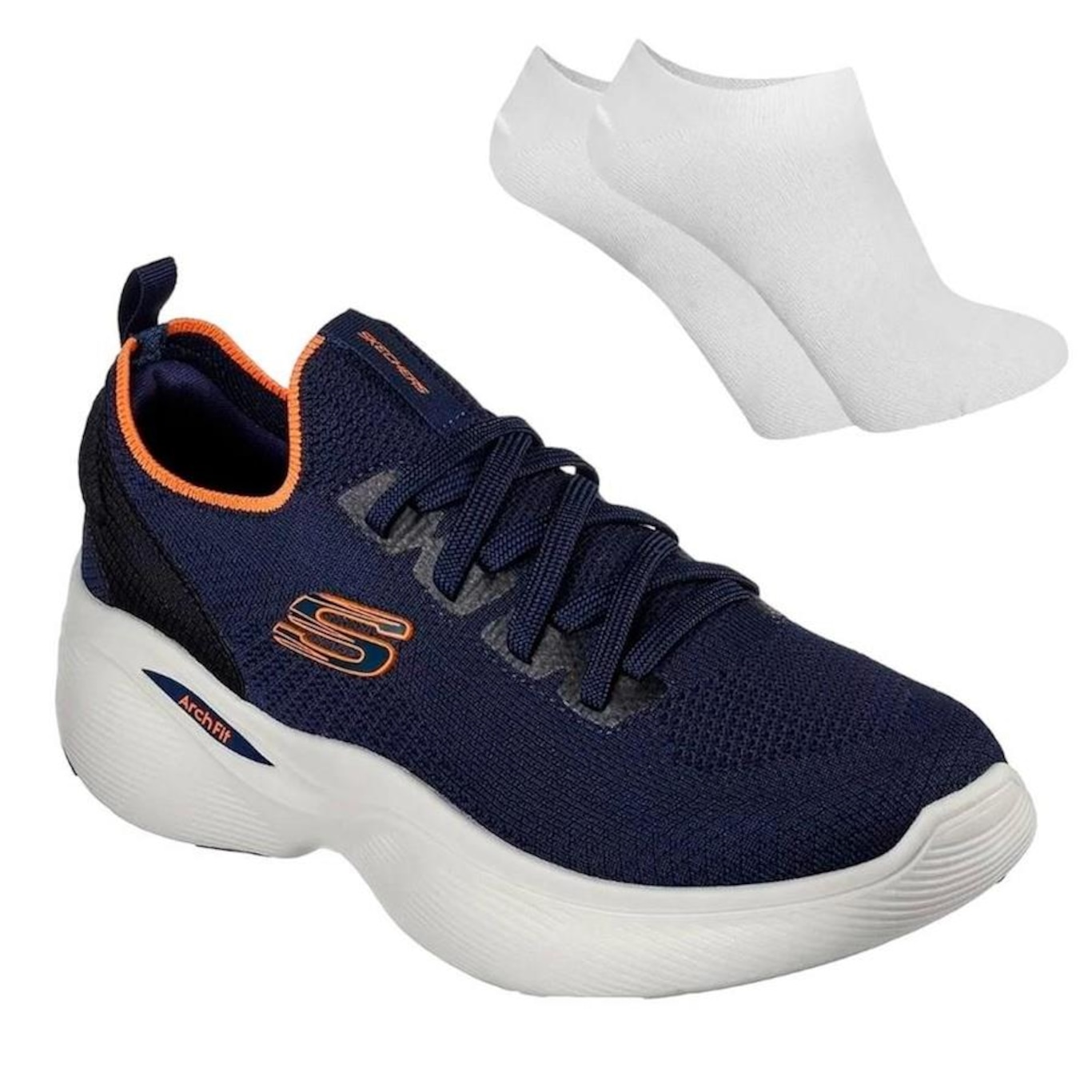 Kit Tênis Skechers Arch Fit Infinity - Masculino + Par de Meia - Foto 1