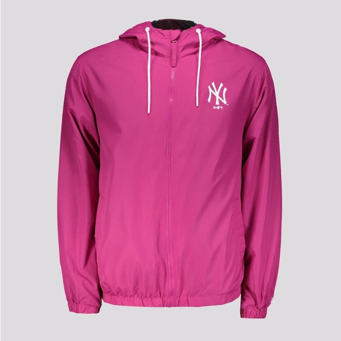 Jaqueta Corta Vento com Capuz New Era MLB New York Yankees Quad - Masculina - Foto 1