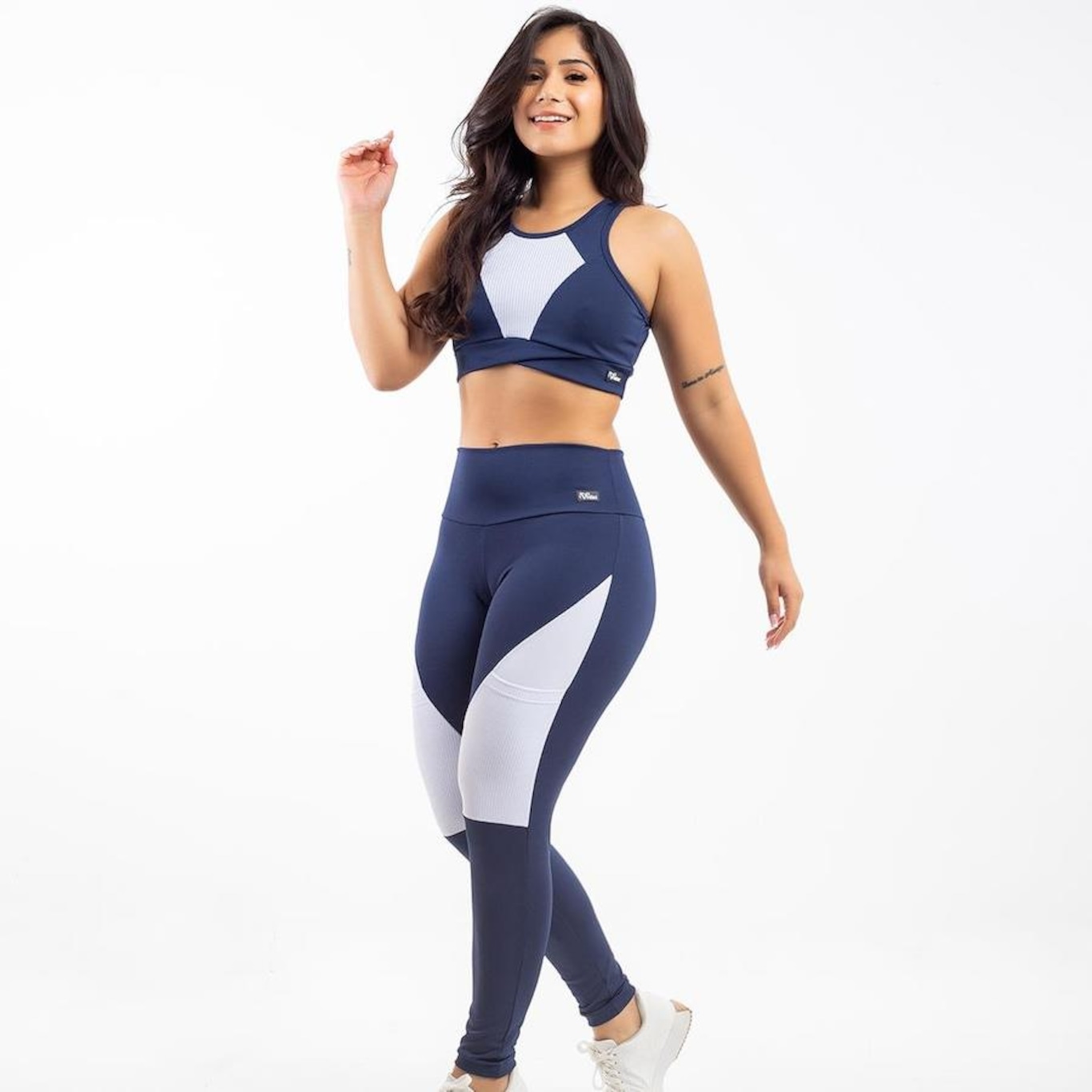 Conjunto Viére Zero Transparencia: Top Fitness + Calça Legging - Feminino - Foto 1