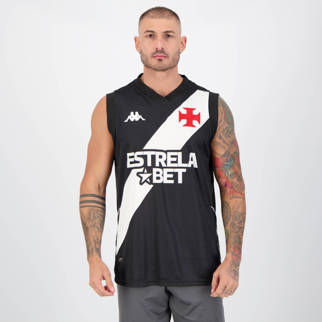 Camiseta Regata Kappa Vasco Basquete I 2023 - Masculina - Foto 1