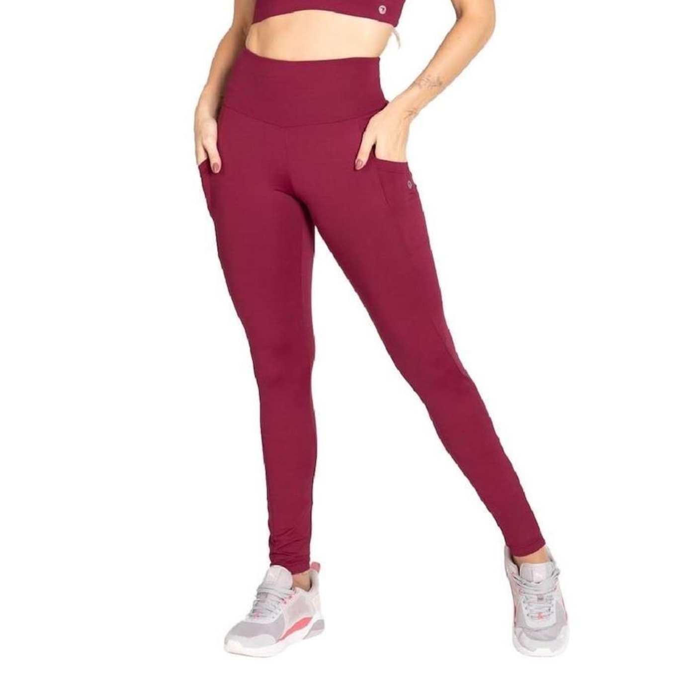 Calça Legging Trinys Soft Core F-15444 com Bolsos - Feminina - Foto 1