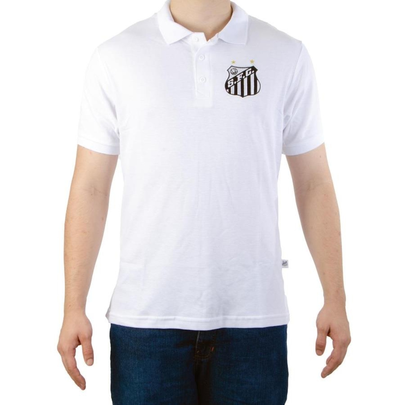 Camiseta Polo Piquet Santos Surf Center - Masculina - Foto 1