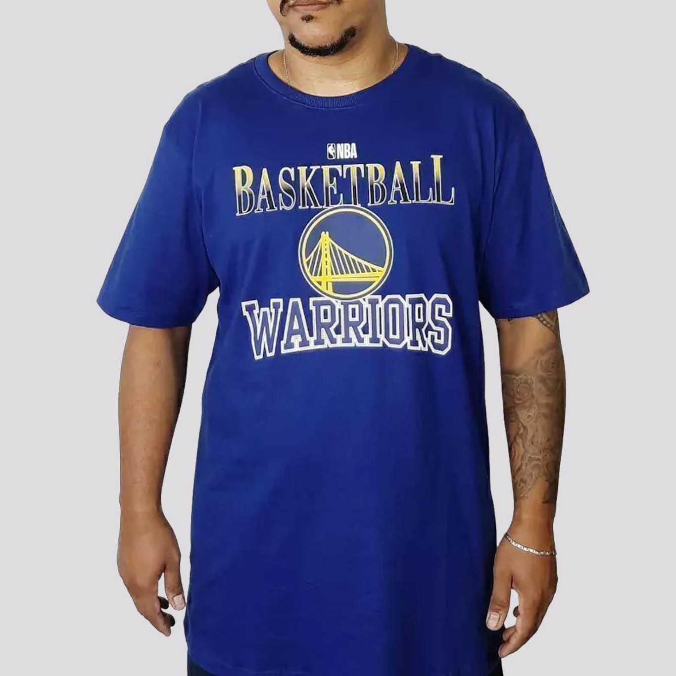 Camiseta NBA Golden State Warriors Logo - Masculina - Foto 1