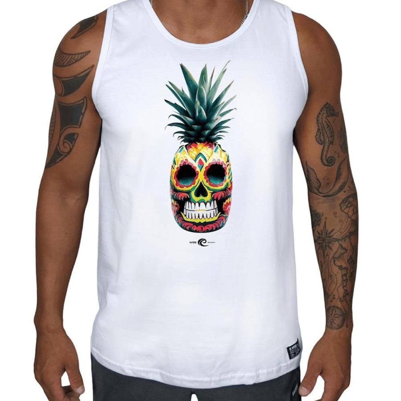 Camiseta Regata Wss Mexican Skullpine Prime - Masculina - Foto 1