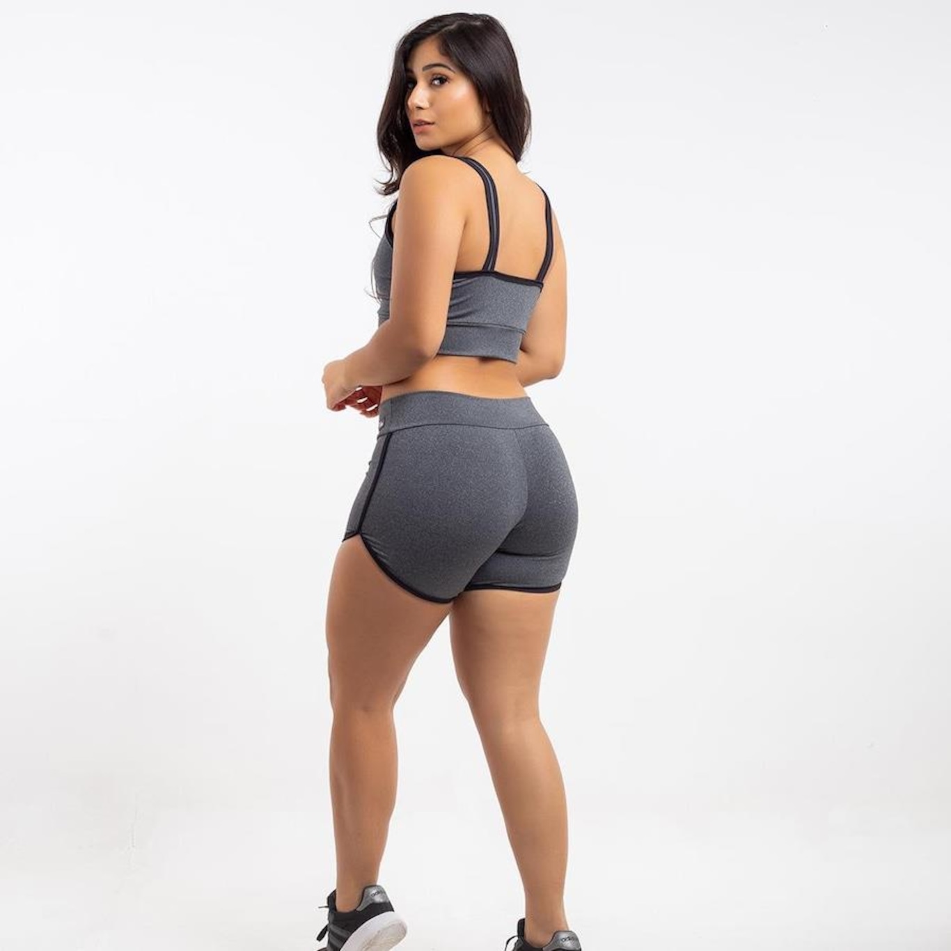 Conjunto Viére Zero Transparência: Top Fitness + Shorts Legging  - Feminino - Foto 2