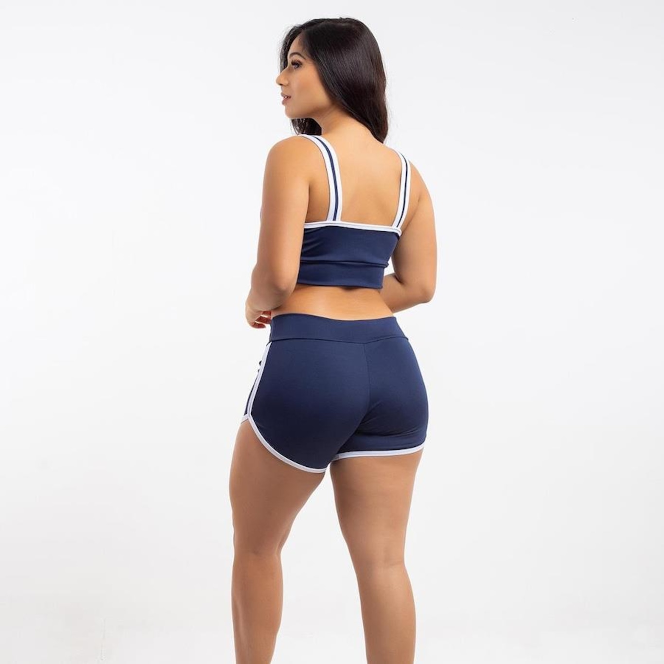 Conjunto Viére Zero Transparência: Top Fitness + Shorts Legging  - Feminino - Foto 2