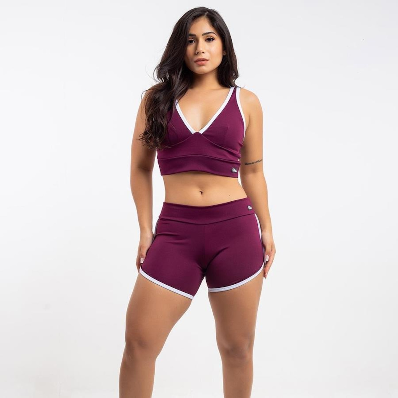 Conjunto Viére Zero Transparência: Top Fitness + Shorts Legging  - Feminino - Foto 1