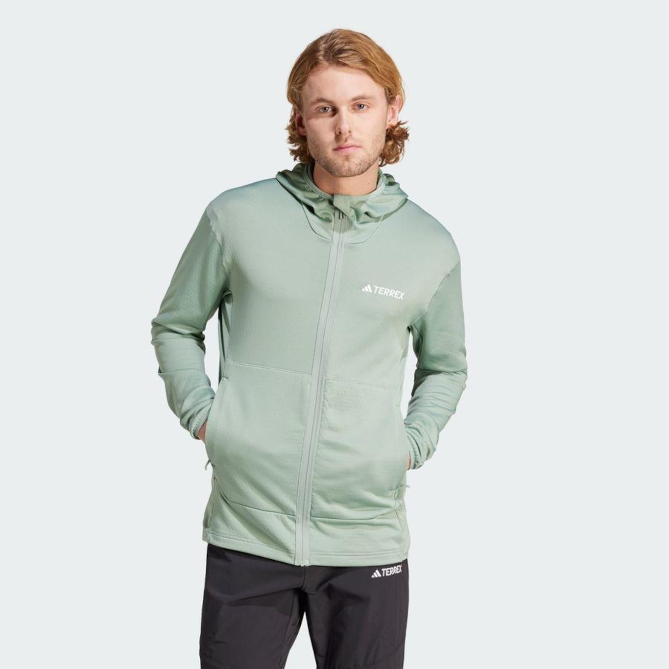 Jaqueta com Capuz adidas Fleece Leve Terrex Experior - Masculina - Foto 2