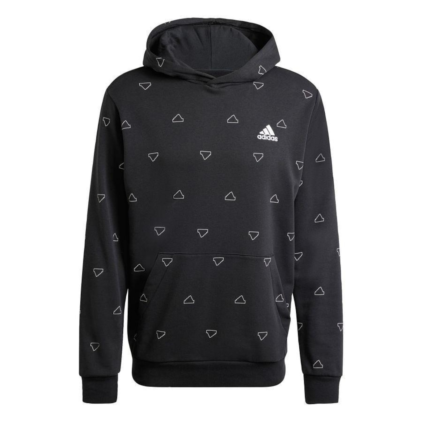 Blusão de Moletom com Capuz adidas Estampado Sazonal Monogramas Essentials - Masculino - Foto 1