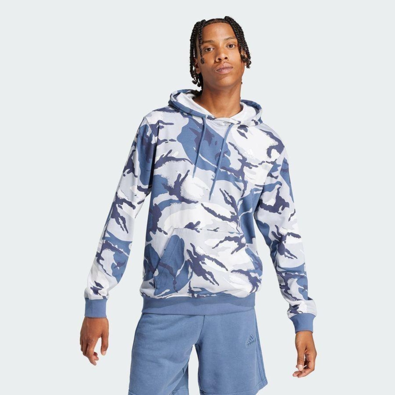 Blusão de Moletom com Cazpuz adidasBl Camo HD - Masculino - Foto 2