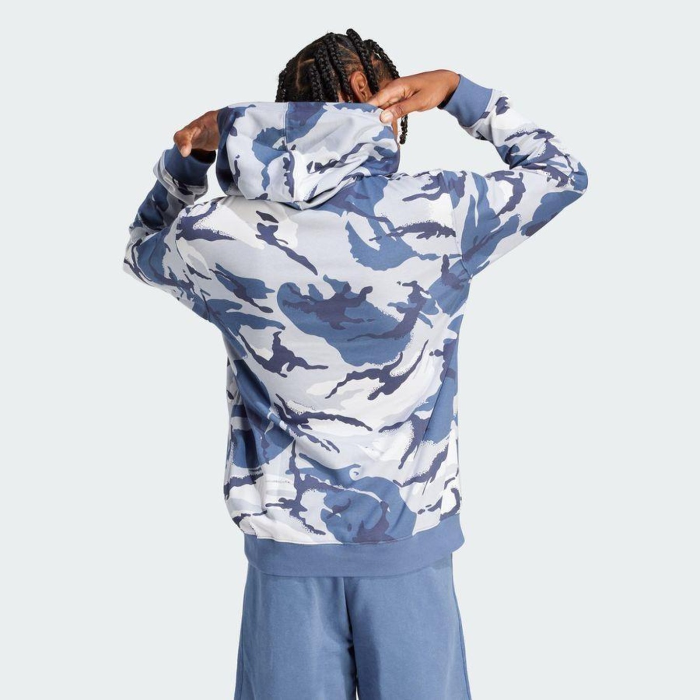 Blusão de Moletom com Cazpuz adidasBl Camo HD - Masculino - Foto 4