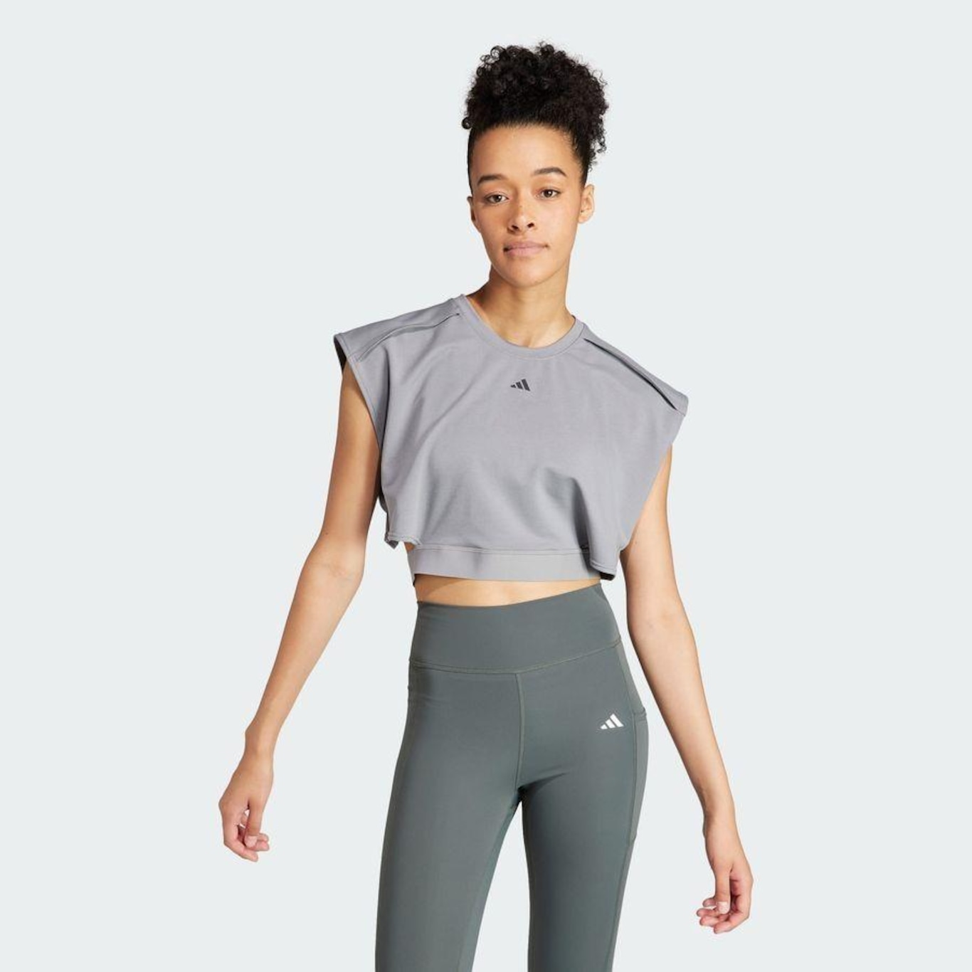 Camiseta Regata adidas Cropped Power Aeroready - Feminino - Foto 2