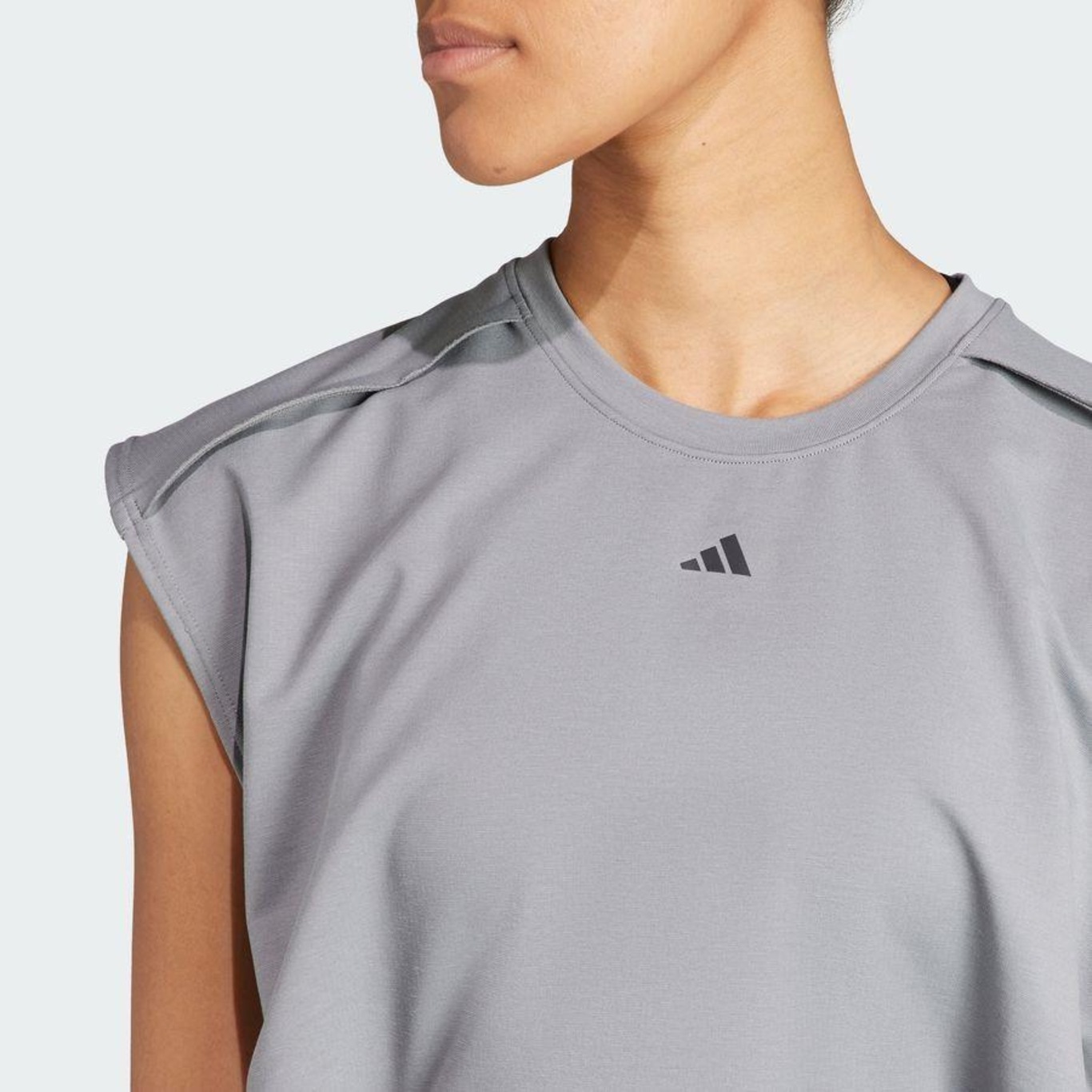 Camiseta Regata adidas Cropped Power Aeroready - Feminino - Foto 6