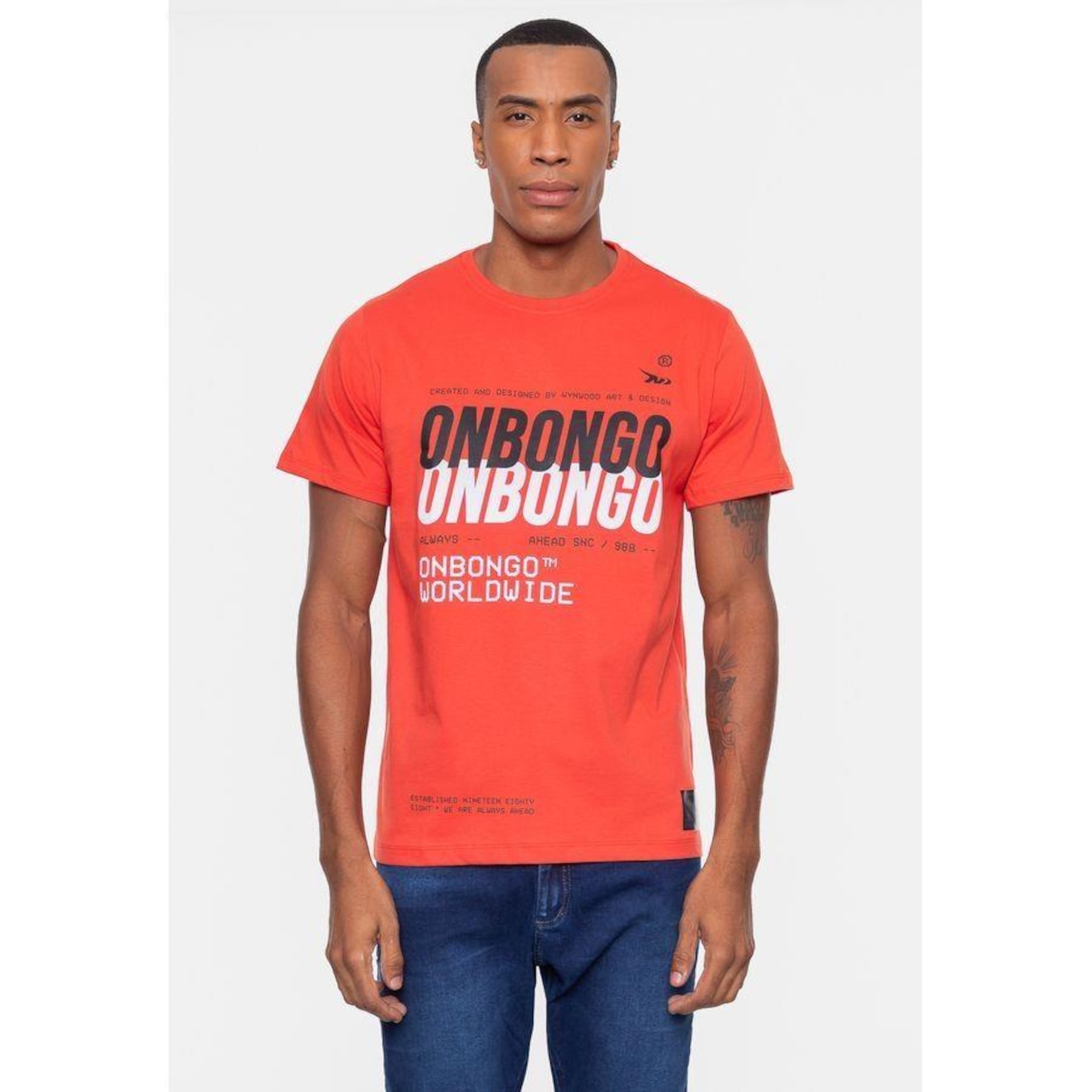 Camiseta Onbongo Wynwood Paprika - Masculina - Foto 1