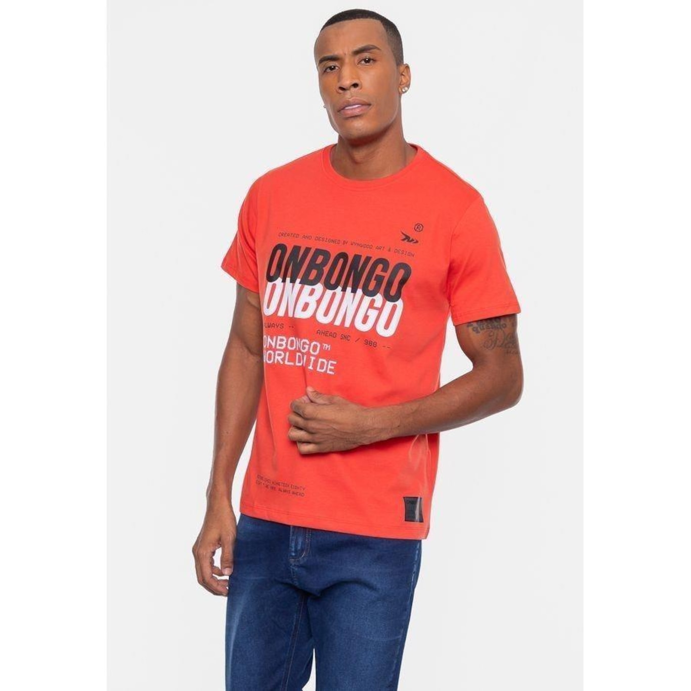 Camiseta Onbongo Wynwood Paprika - Masculina - Foto 4