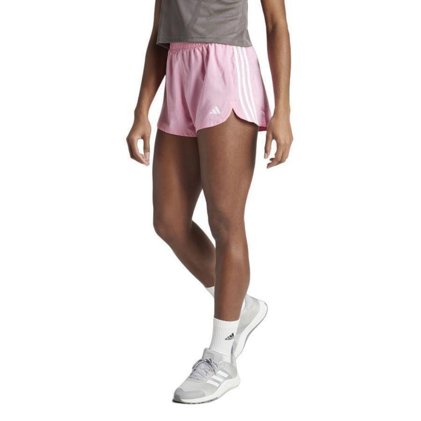 Shorts adidas Pacer Training 3 Stripes - Feminino - Foto 2