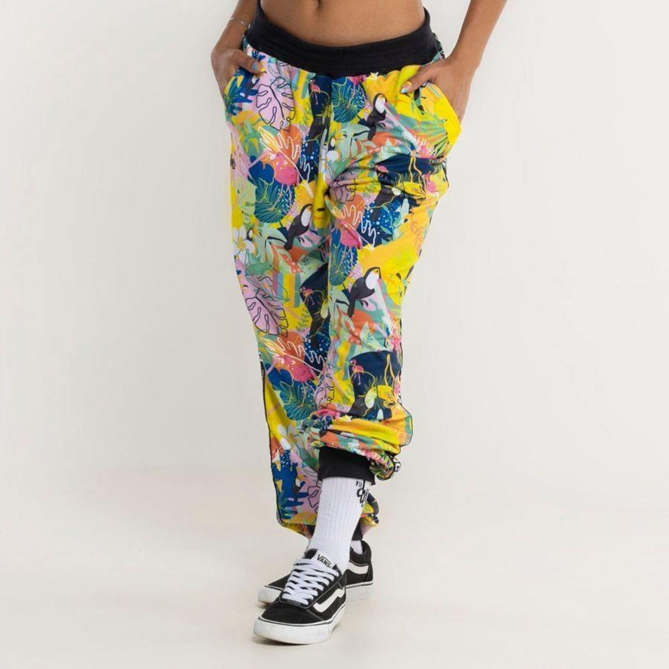 Calça FitDance Floral - Feminina - Foto 1