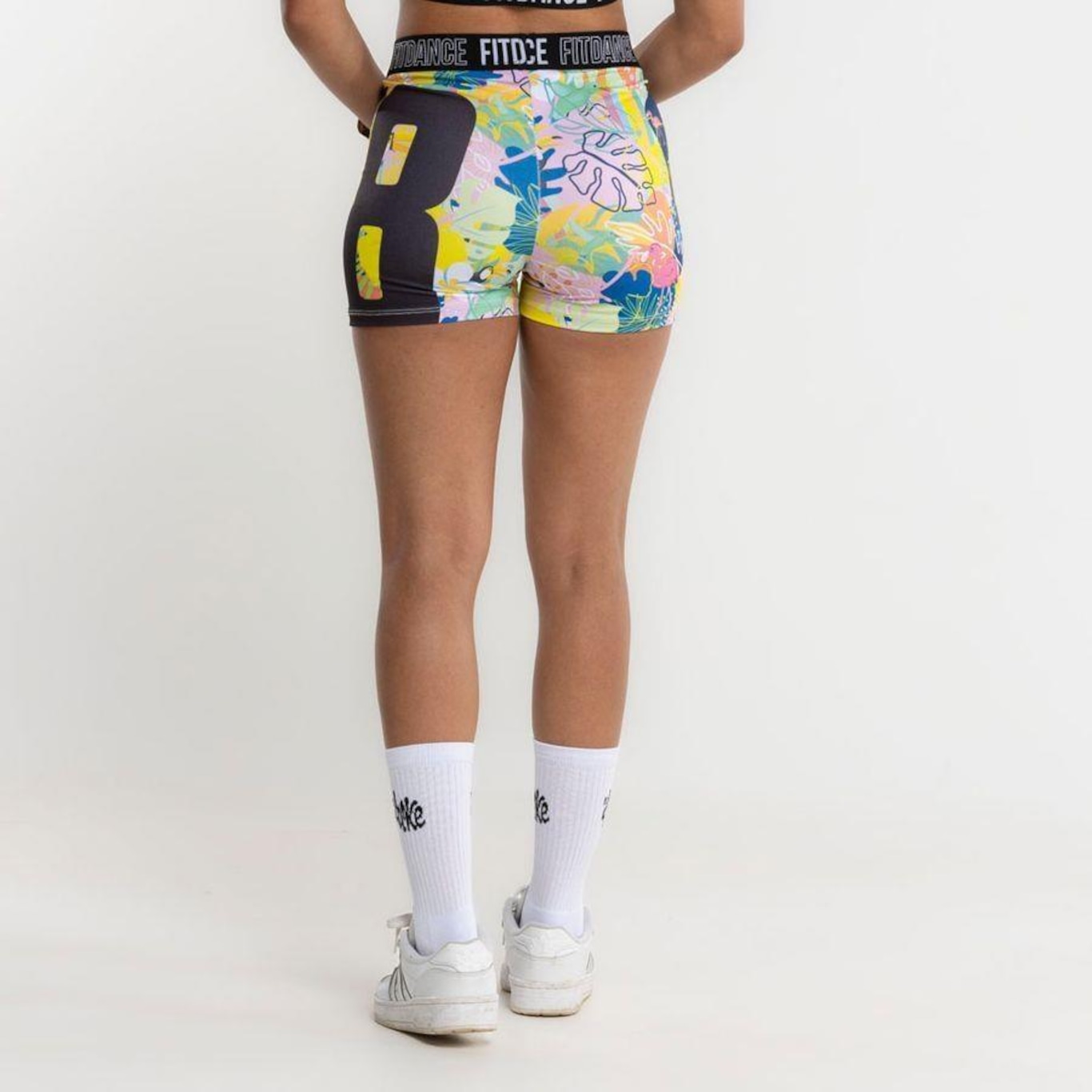 Shorts FitDance Elastico Floral - Feminino - Foto 3