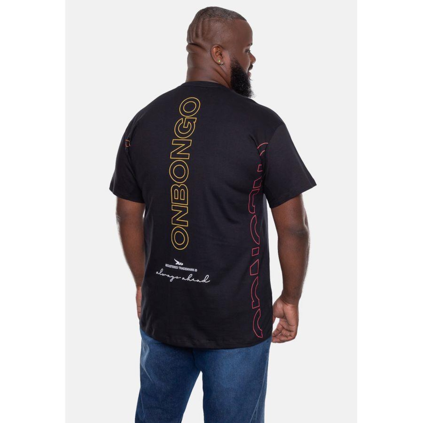 Camiseta Onbongo Plus Size Estampada Replay - Masculina - Foto 2