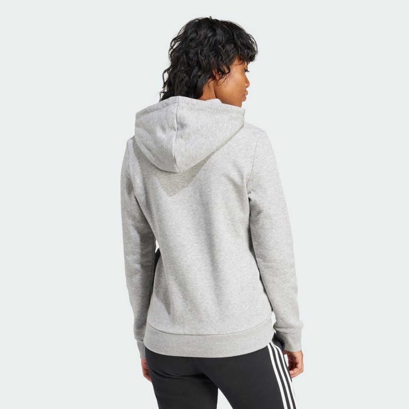 Blusão de Moletom com Capuz adidas Fleece Capuz Essentials Logo - Feminino - Foto 4