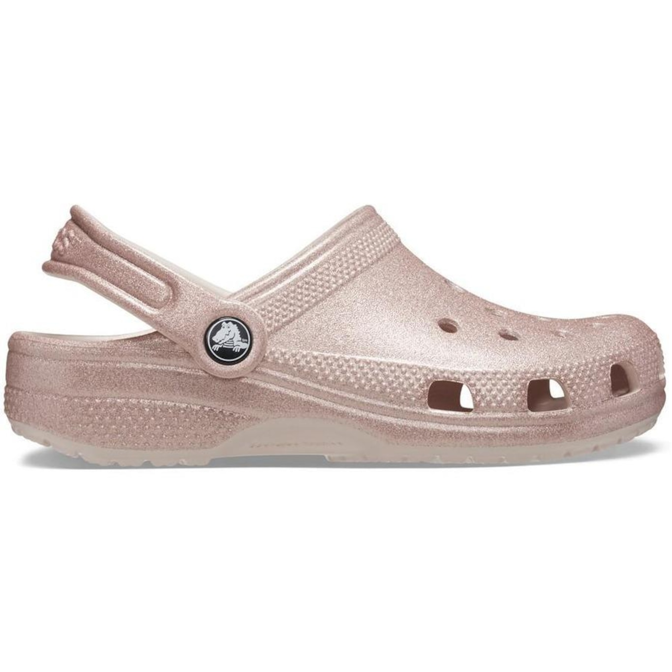 Sandália Crocs Classic Clog Glitter Infantil Quartz Glitter - Infantil - Foto 1