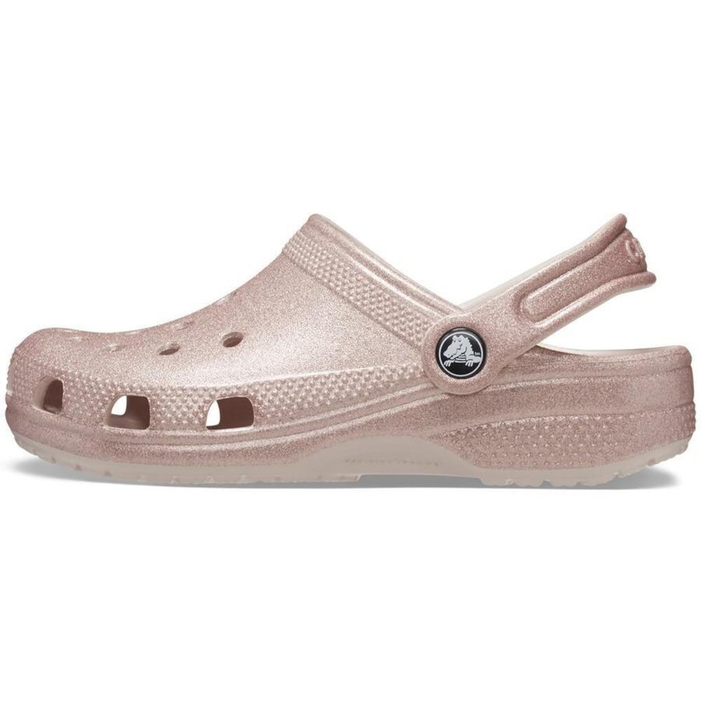 Sandália Crocs Classic Clog Glitter Infantil Quartz Glitter - Infantil - Foto 3