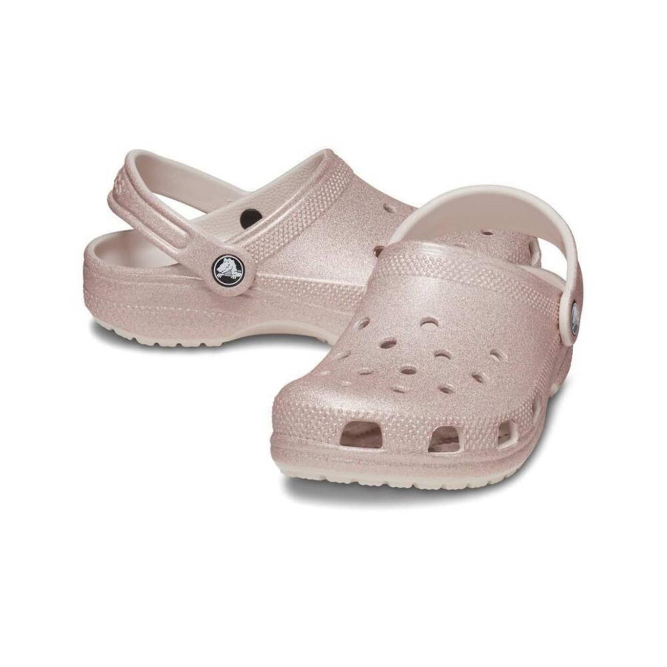 Sandália Crocs Classic Clog Glitter Infantil Quartz Glitter - Infantil - Foto 4