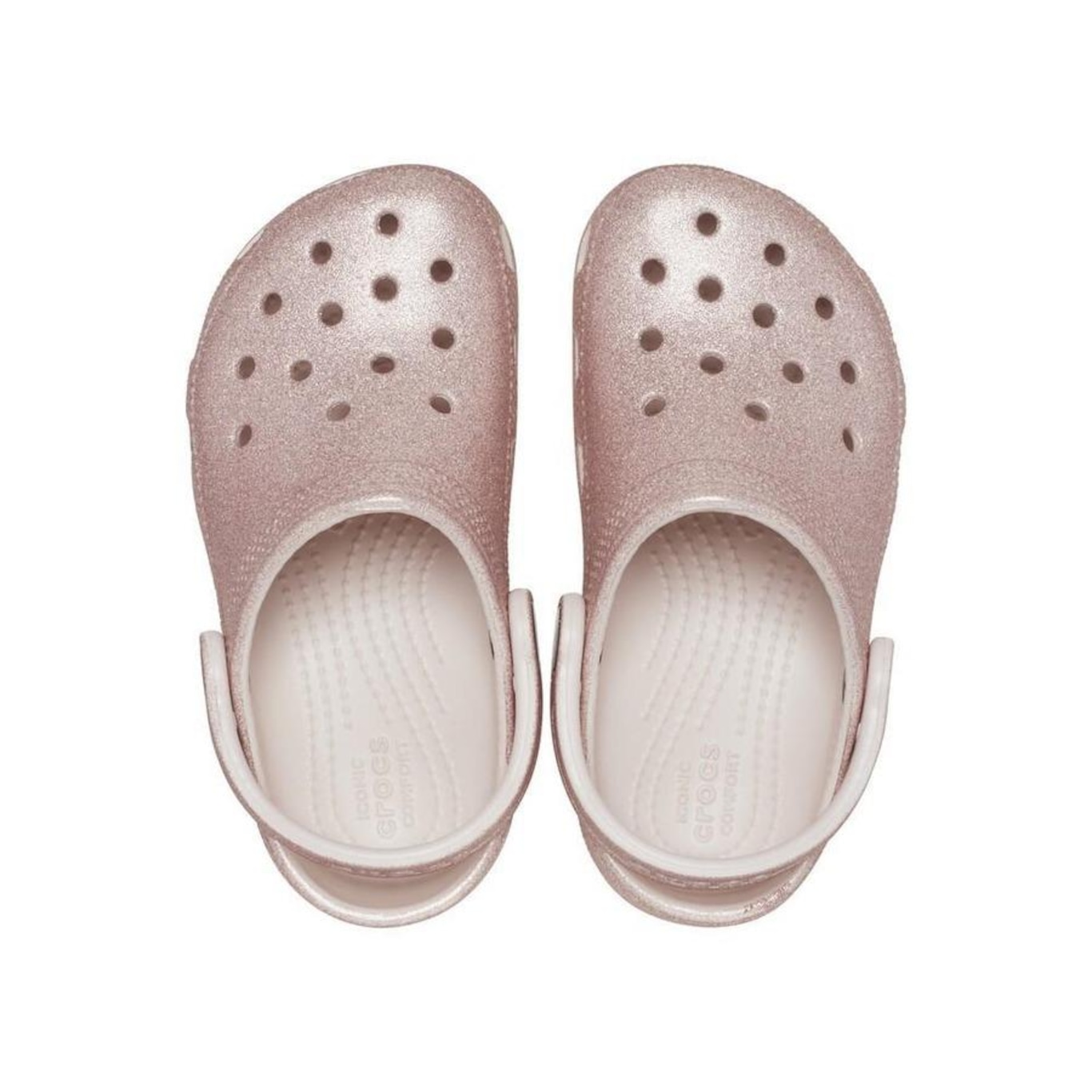 Sandália Crocs Classic Clog Glitter Infantil Quartz Glitter - Infantil - Foto 5