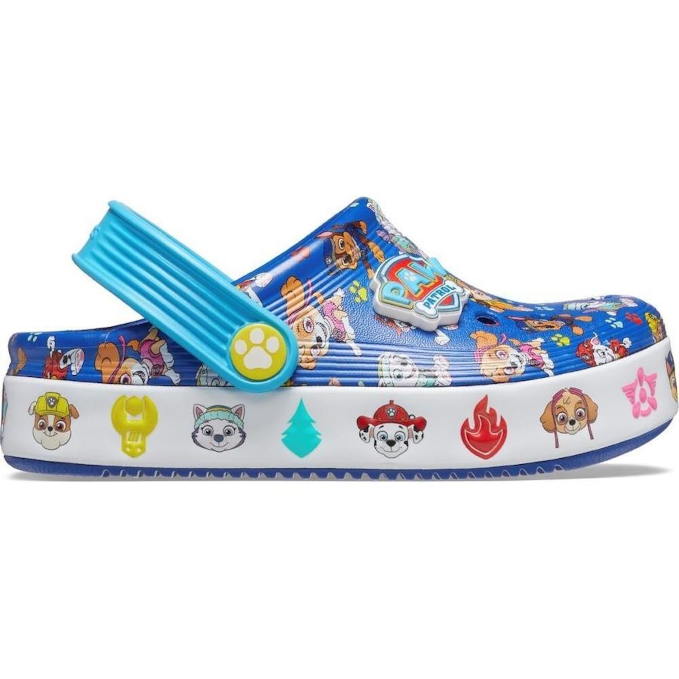 Sandália Crocs Paw Patrol Off Court Clog T Blue - Adulto - Foto 1