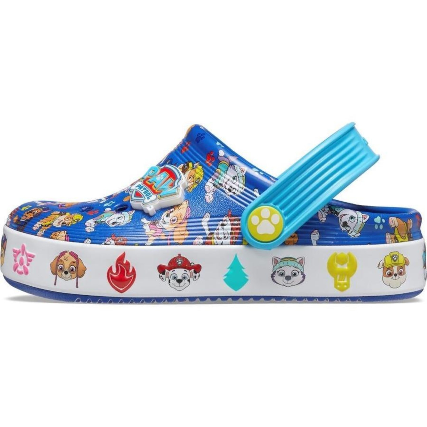 Sandália Crocs Paw Patrol Off Court Clog T Blue - Adulto - Foto 3