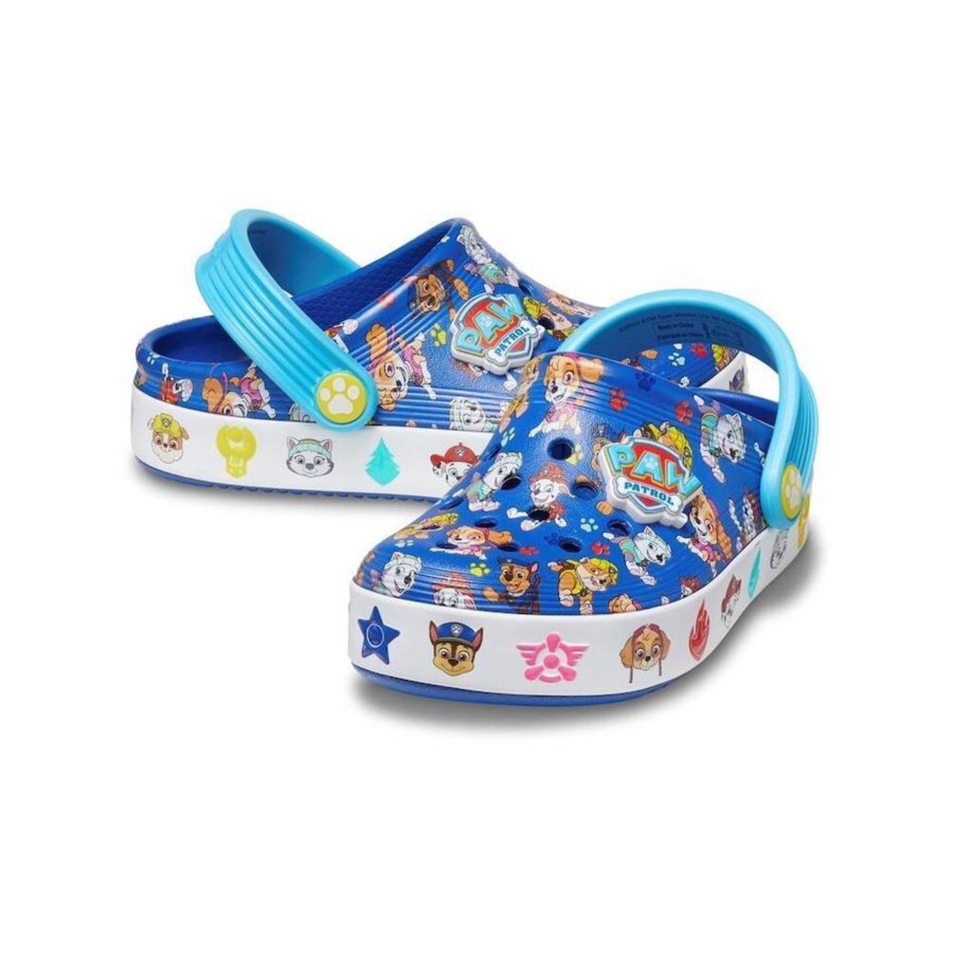 Sandália Crocs Paw Patrol Off Court Clog T Blue - Adulto - Foto 4