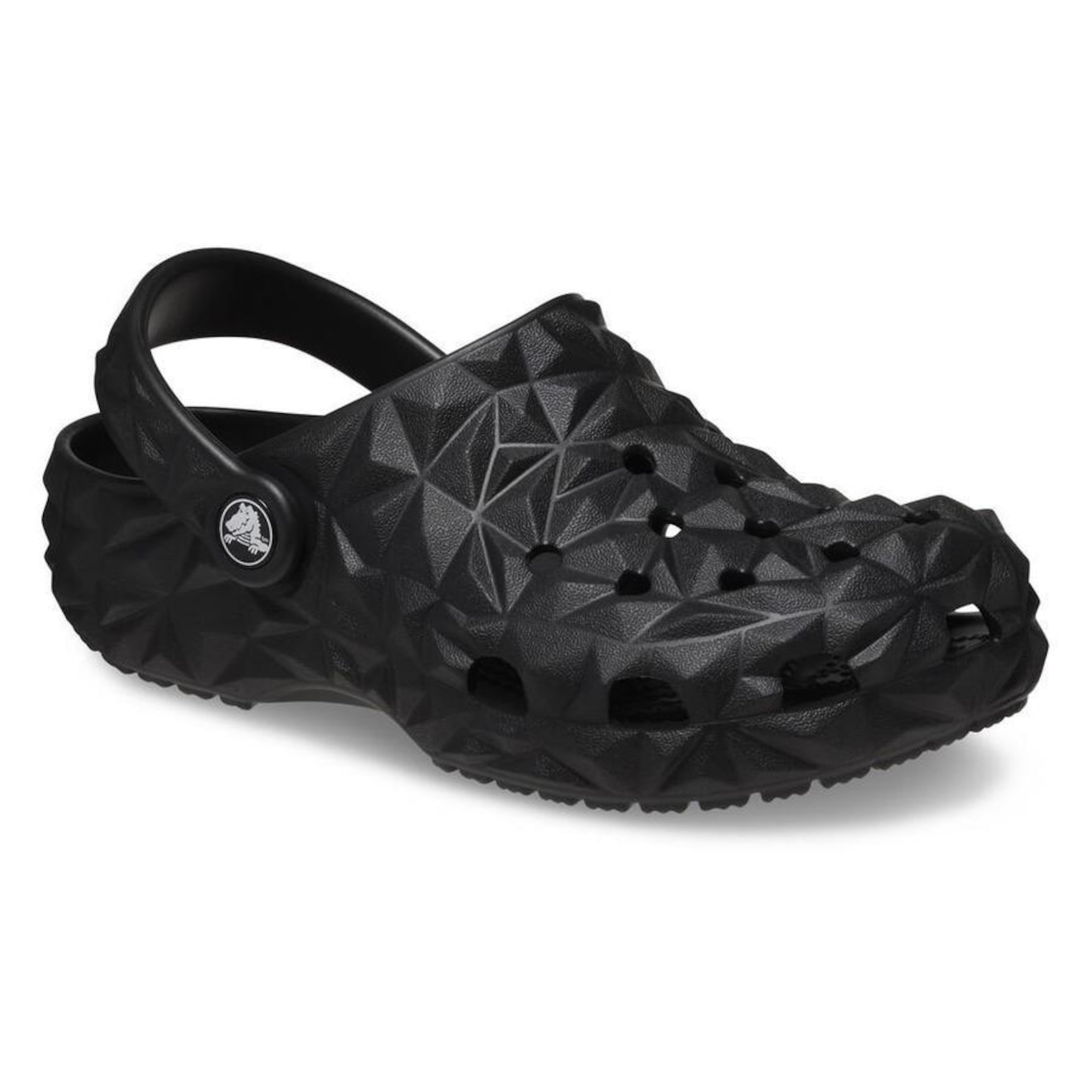 Sandália Crocs Classic Geometric Clog K Black - Infantil - Foto 2