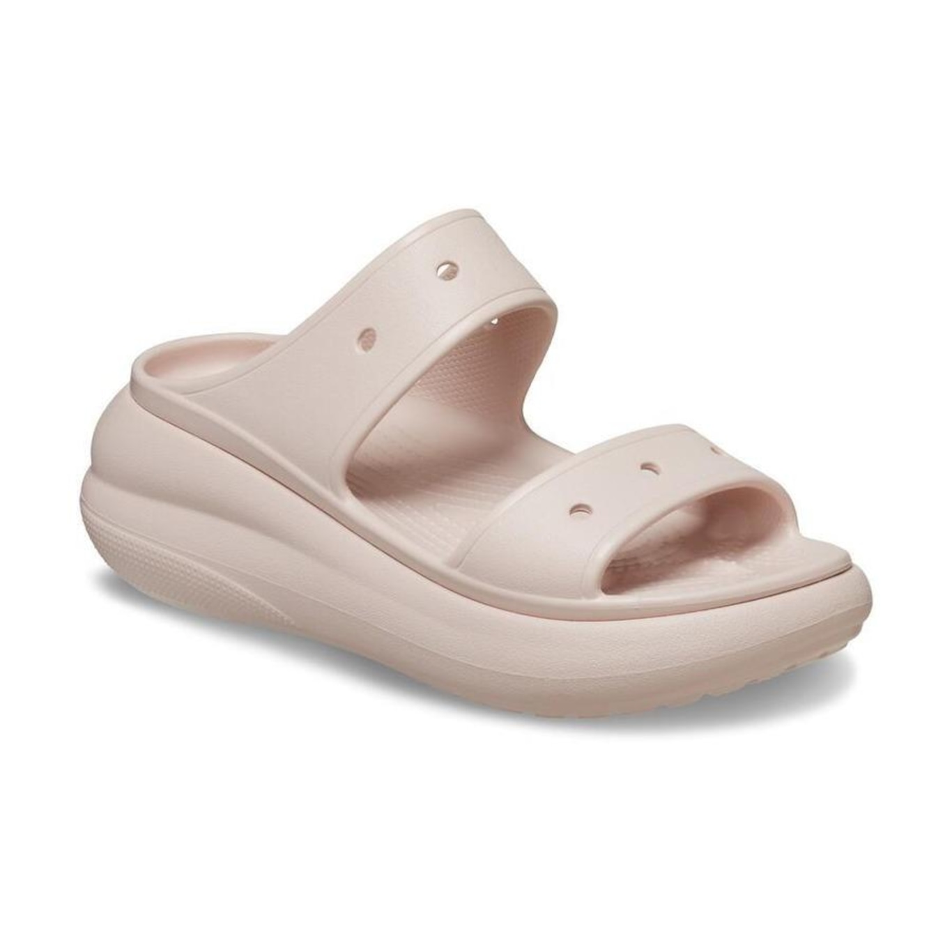 Sandália Crocs Classic Crush Platform Sandal Quartz - Feminina - Foto 2