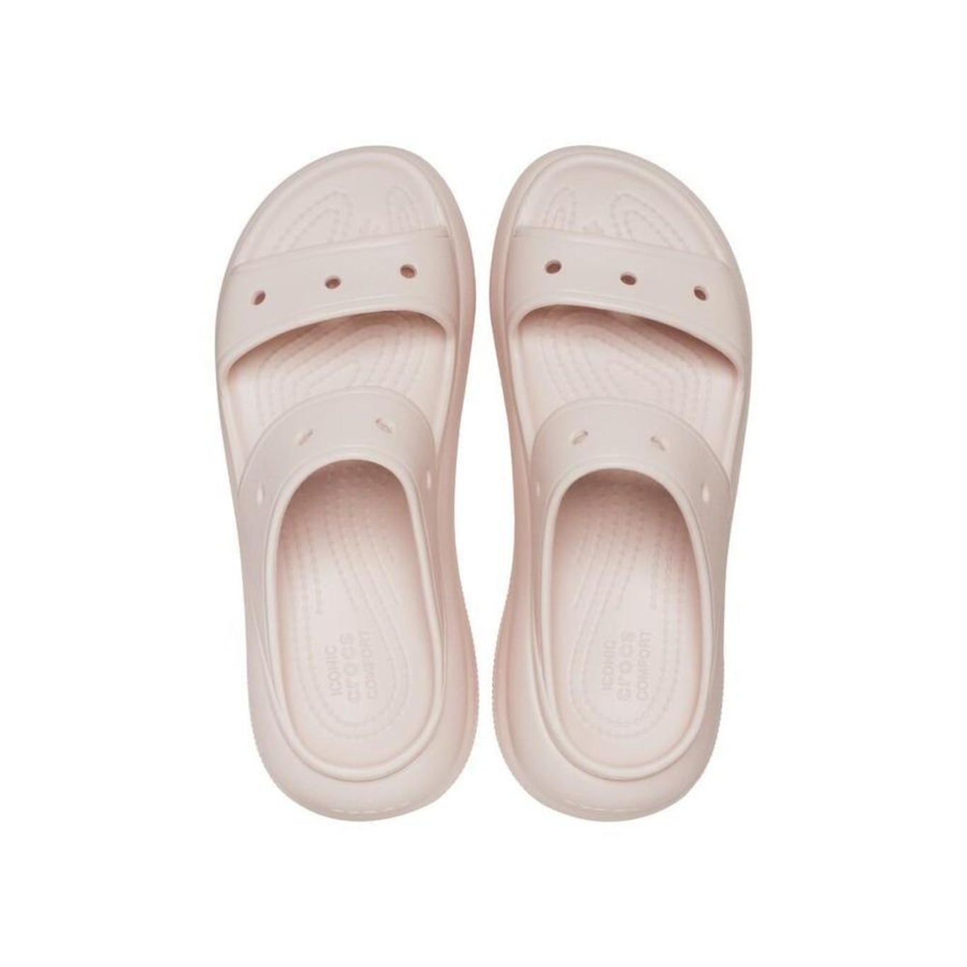 Sandália Crocs Classic Crush Platform Sandal Quartz - Feminina - Foto 5